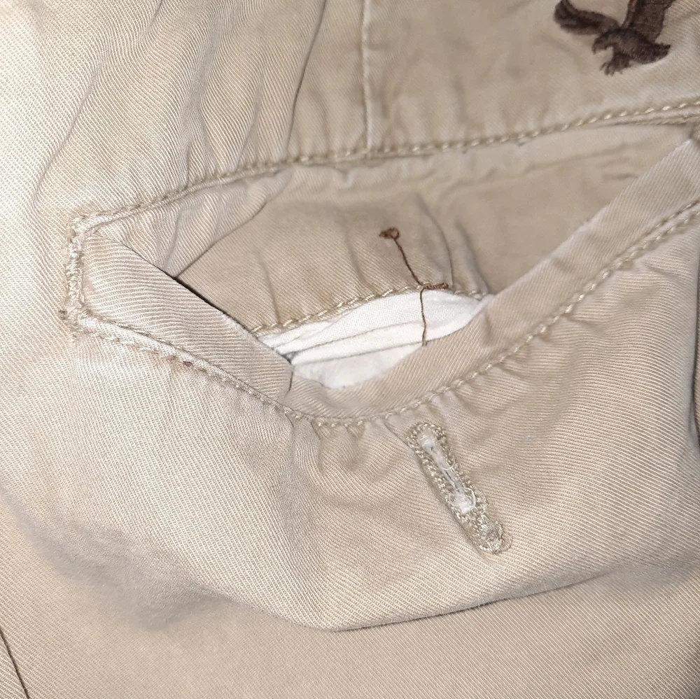 AMERICAN EAGLE WALK SHORTS 36 PREPPY KHAKI BROWN SUMMER SCHOOL  FALL UNIVERSITY